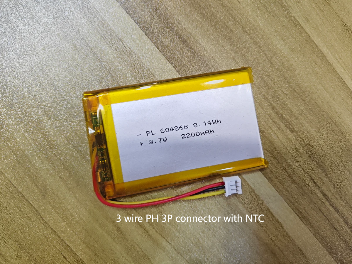 YDL 3.7V 2200mAh 604368 充電式リチウムポリマー電池