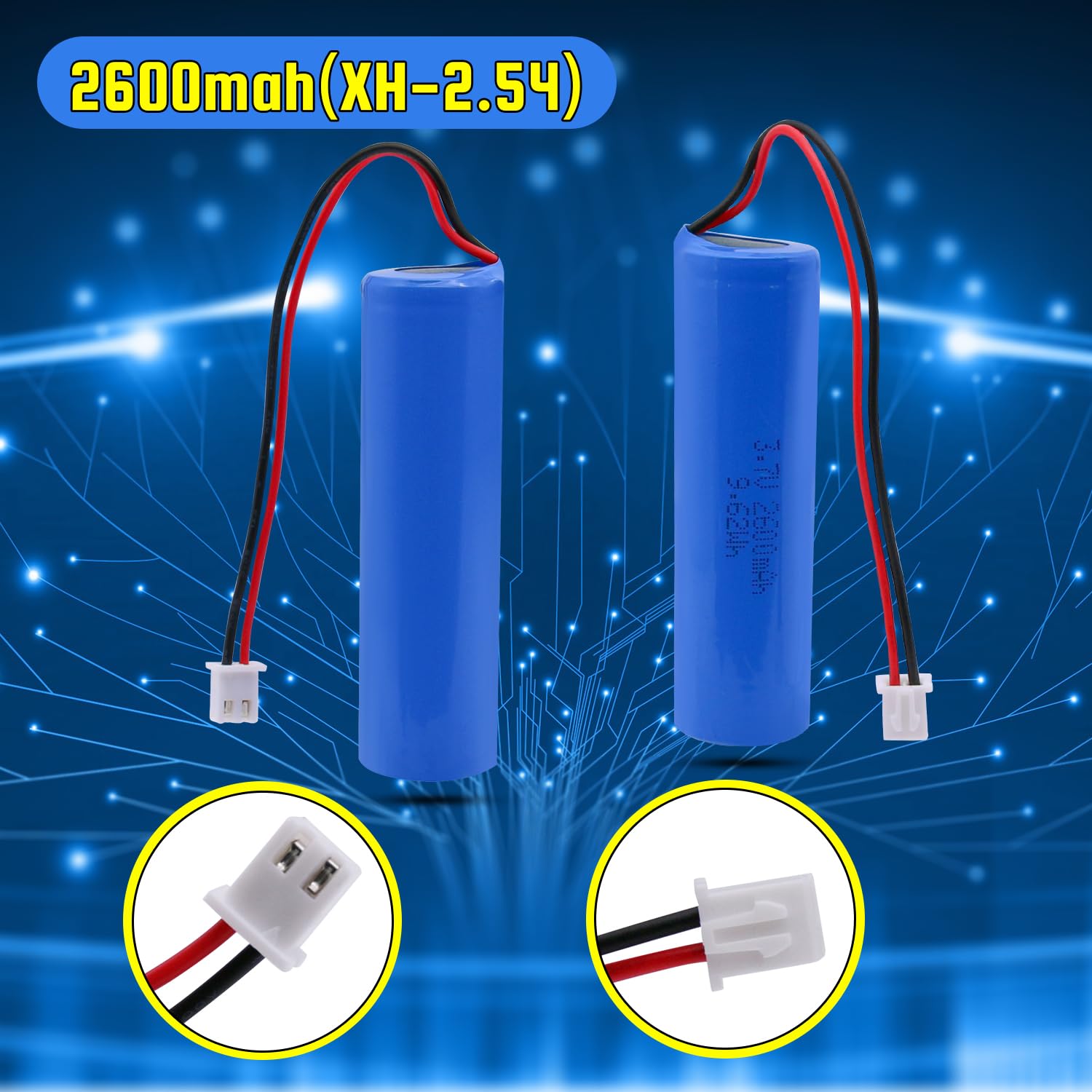 Pin sạc Li-ion YDL 3.7V 2600mAh Pin thay thế cho thiết bị điện tử, đồ chơi, đèn chiếu sáng, thiết bị