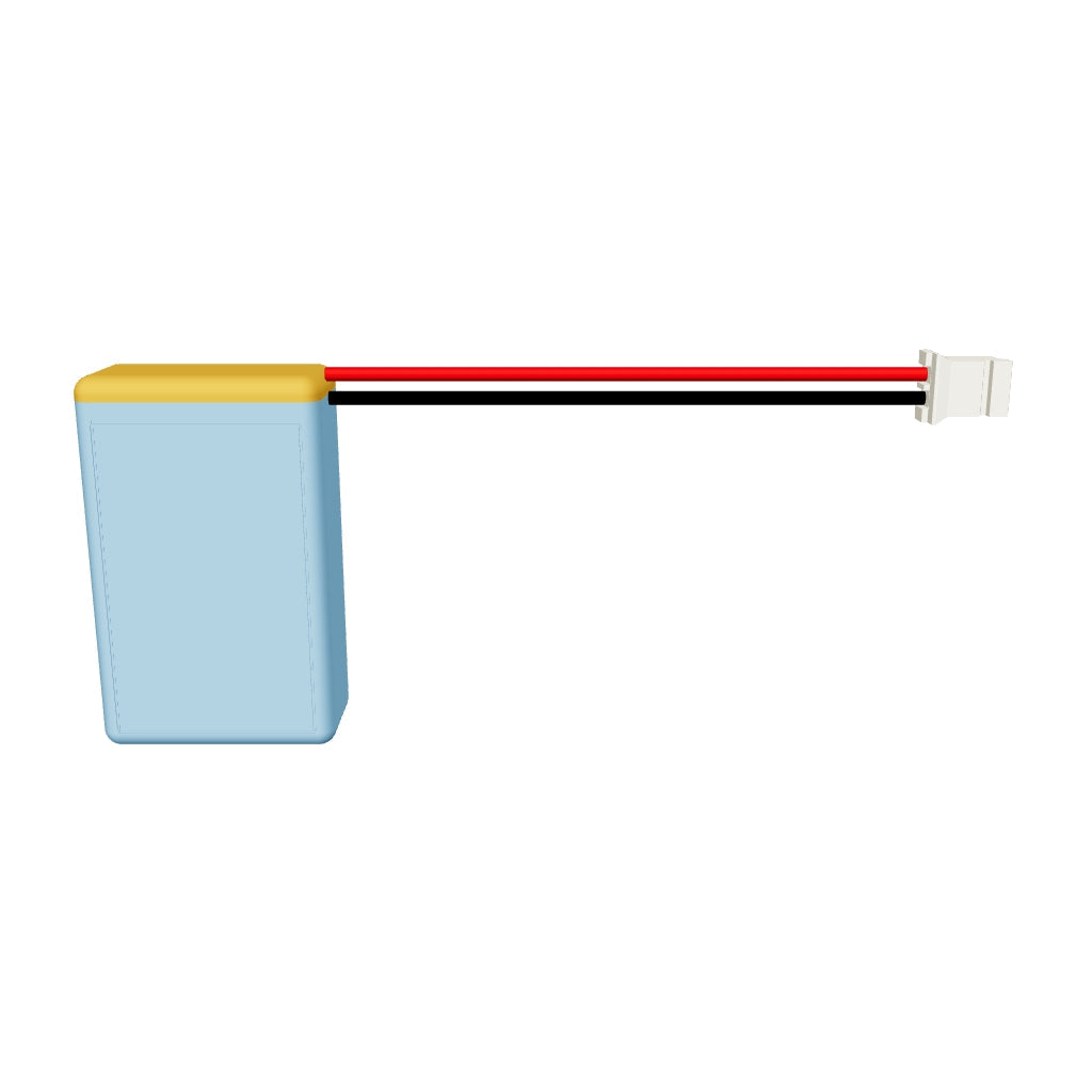 YDL 102030 600mAh 3.7V LiPo battery 3D model, 10x20x32mm