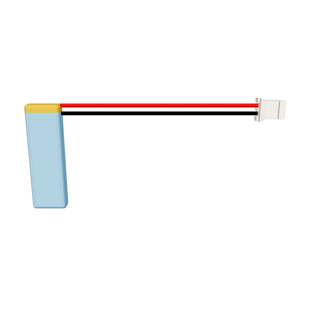 YDL 350926 60mAh 3.7V LiPo battery 3D model, 3.5x9x28mm