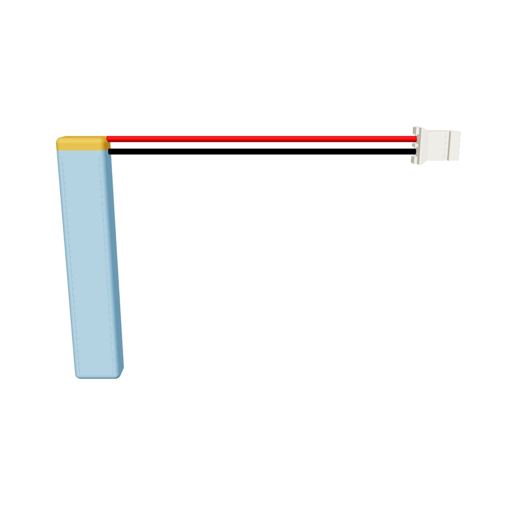 YDL 450840 120mAh 3.7V LiPo battery 3D model, 4.5x8x42mm