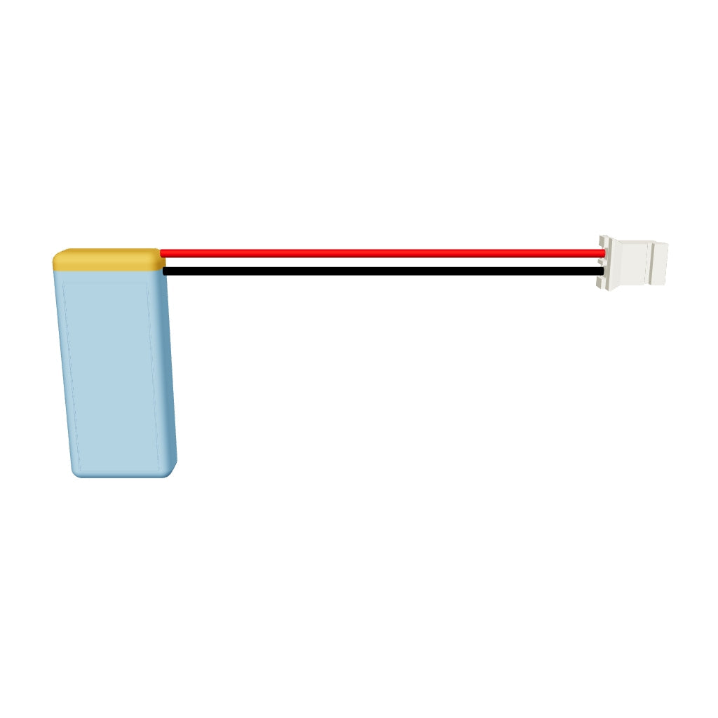 YDL 501225 120mAh 3.7V LiPo battery 3D model, 5x12x27mm