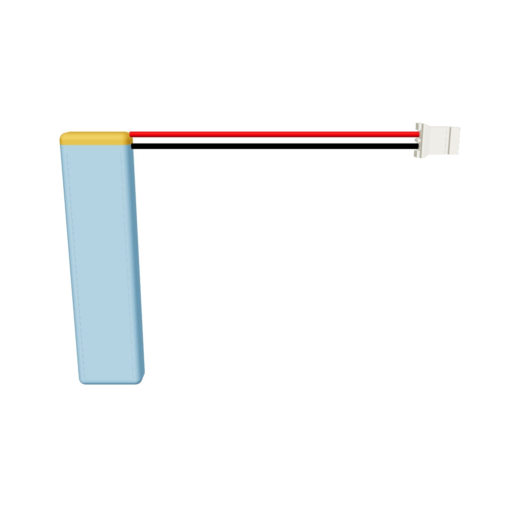 YDL 501245 240mAh 3.7V LiPo battery 3D model, 5x12x47mm
