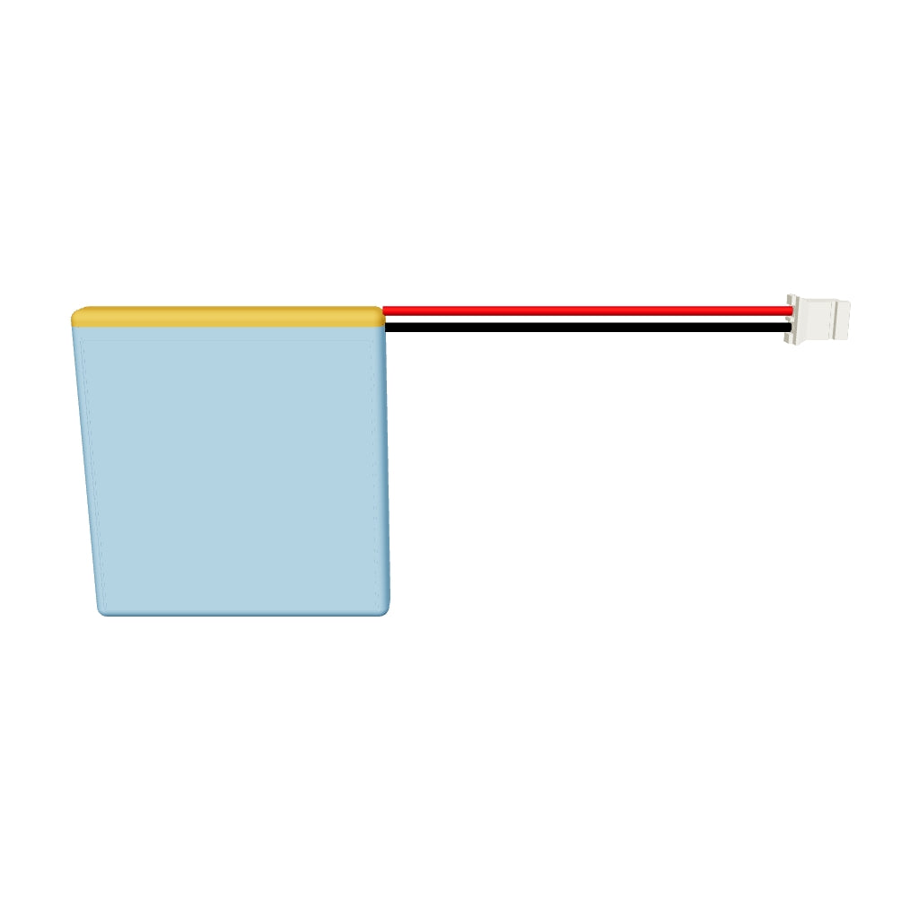 YDL 523838 900mAh 3D model, 5.2x38x40mm