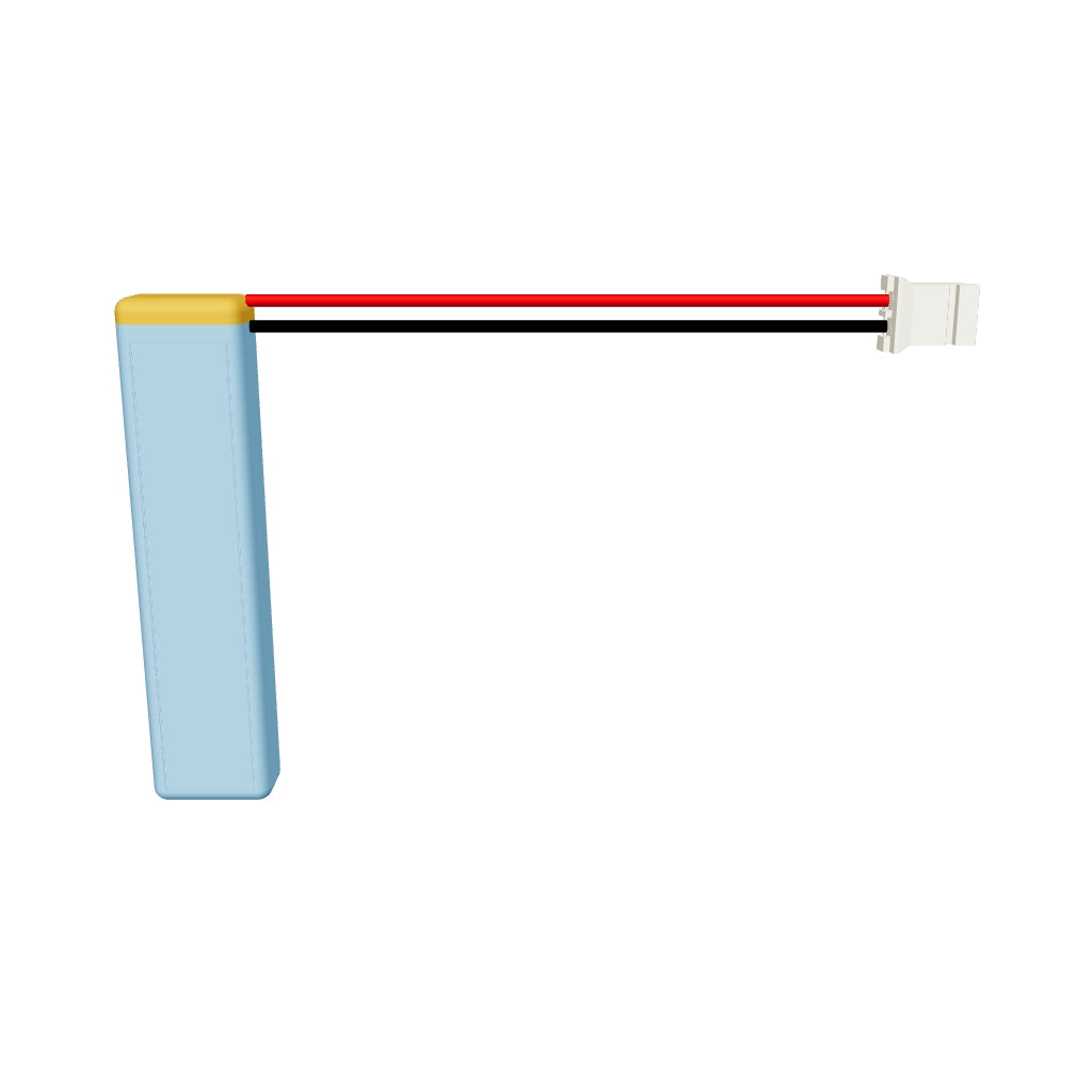 YDL 551040 200mAh 3.7V LiPo battery 3D model, 5.5x10x42mm