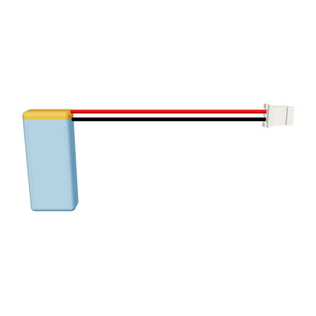 YDL 601225 150mAh 3.7V LiPo battery 3D model, 6x12x27mm