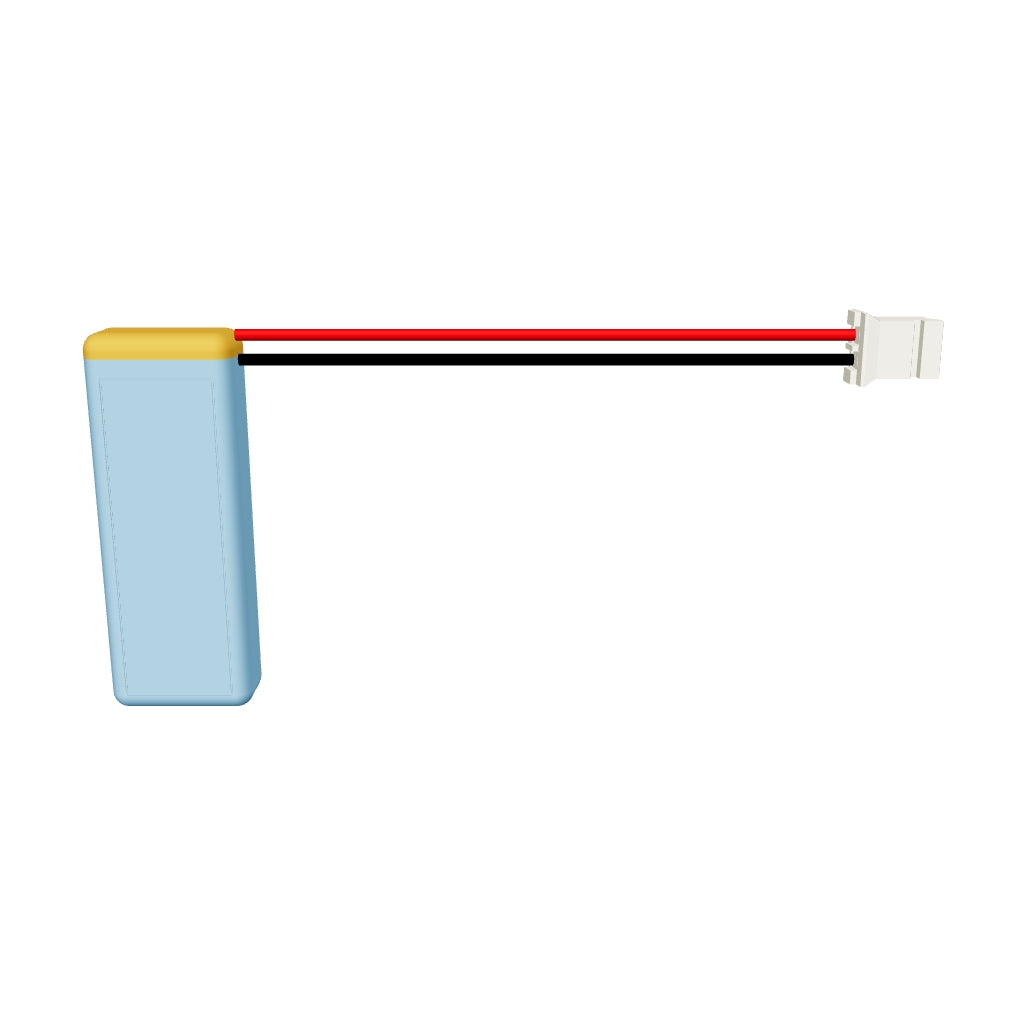 YDL 601230 180mAh 3.7V LiPo battery 3D model, 6x12x32mm
