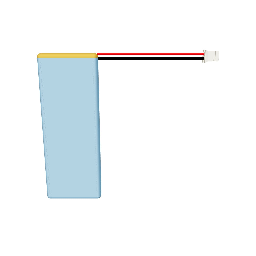 YDL 642872 1500mAh 3D model, 6.4x28x74mm