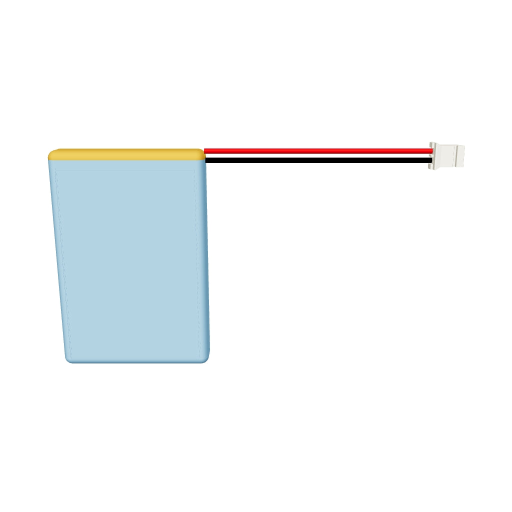 YDL 703448 1300mAh 3D model, 7x34x50mm