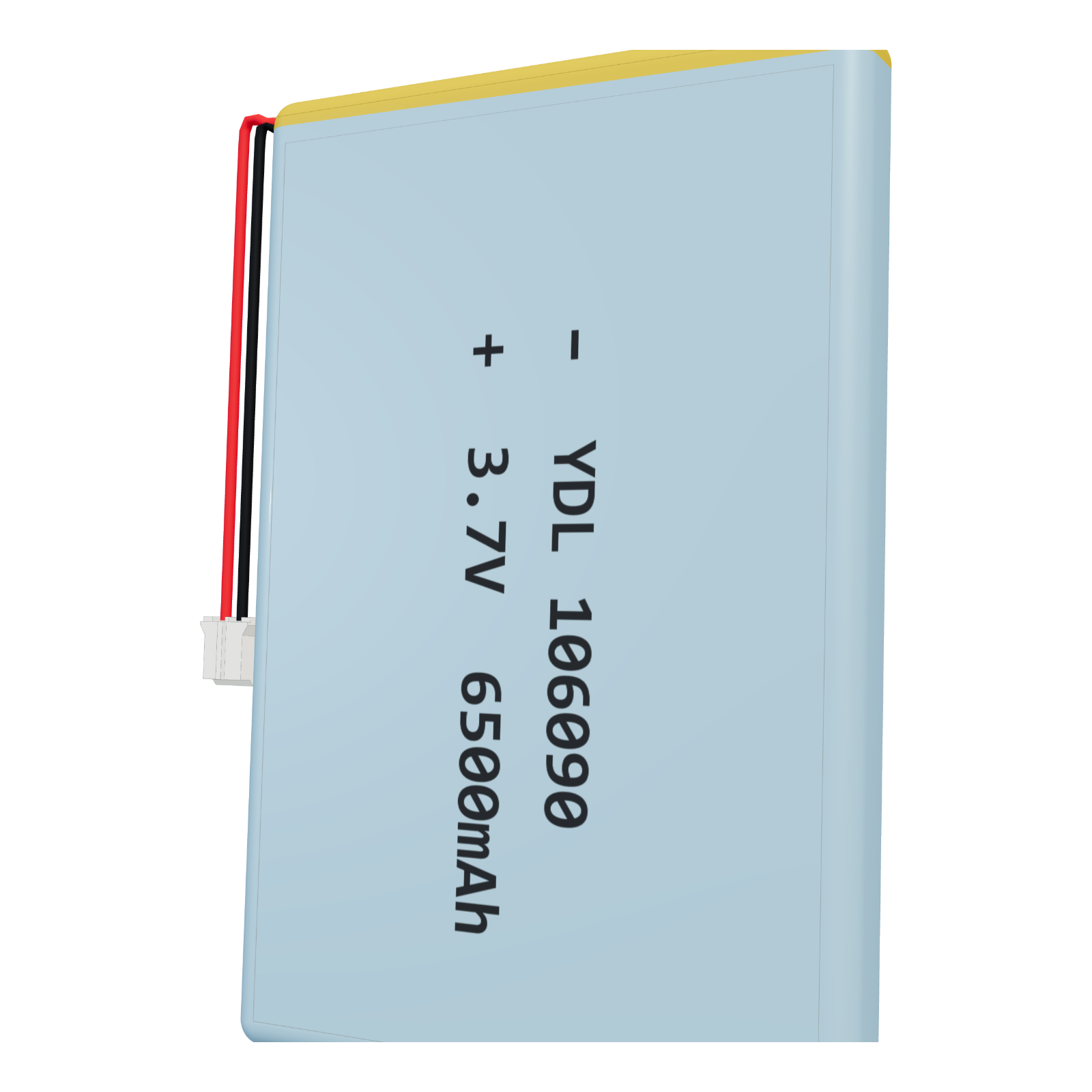 YDL 106090 6500mAh 3.7V lithium polymer battery, 10x60x92mm, PH2.0 connector