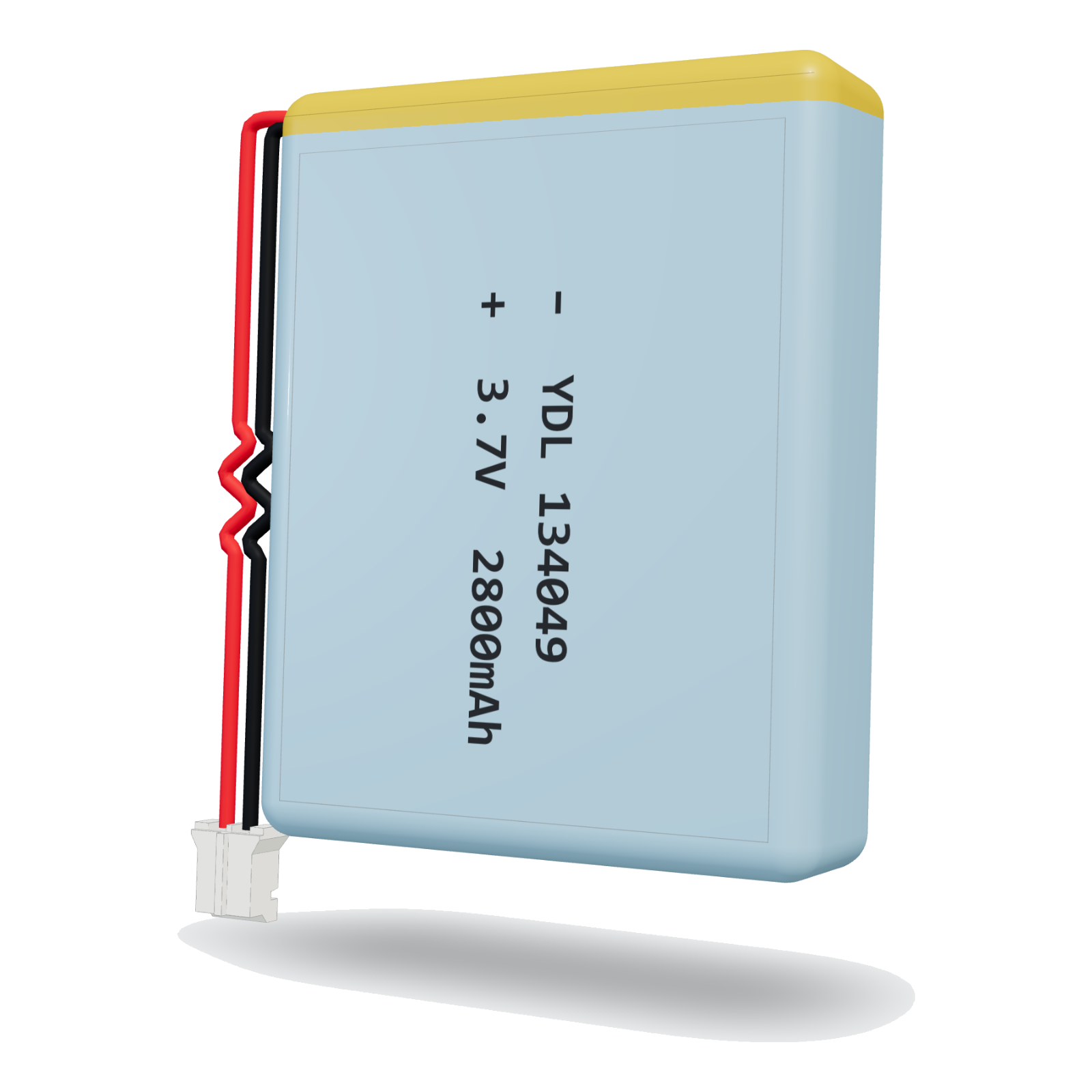 YDL 134049 2800mAh 3.7V lithium polymer battery, 13x40x51mm, PH2.0 connector