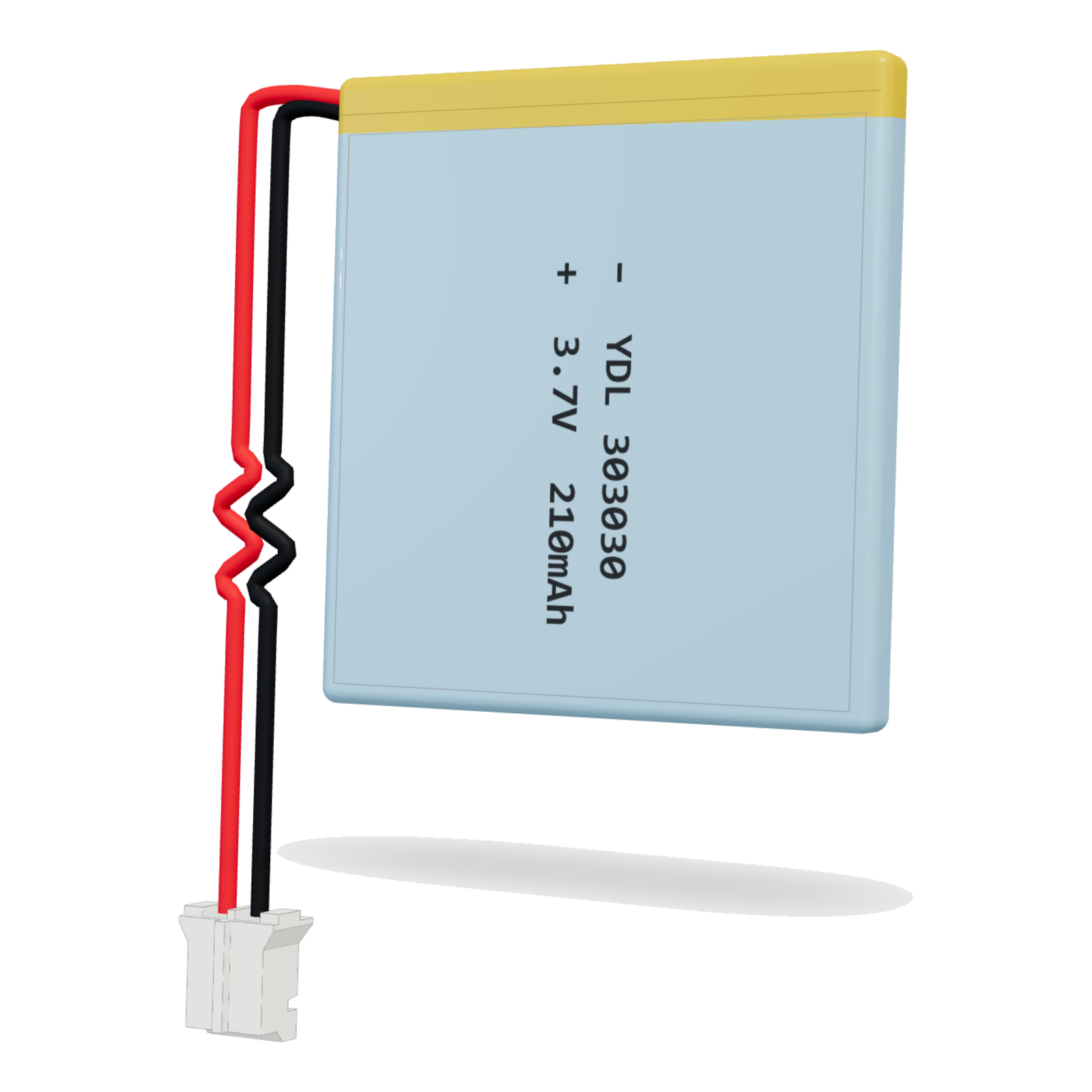 YDL 303030 210mAh 3.7V lithium polymer battery, 3x30x32mm, PH2.0 connector