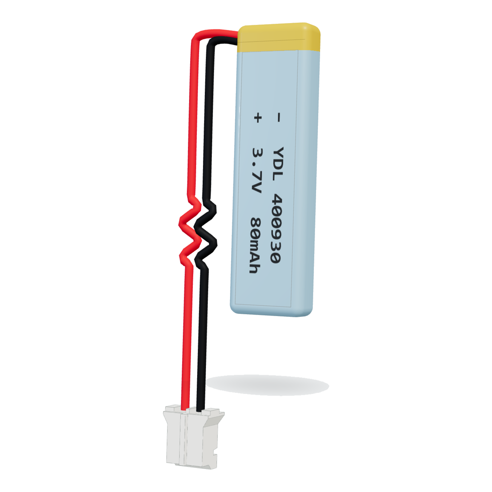 YDL 400930 80mAh 3.7V lithium polymer battery, 4x9x32mm, PH2.0 connector
