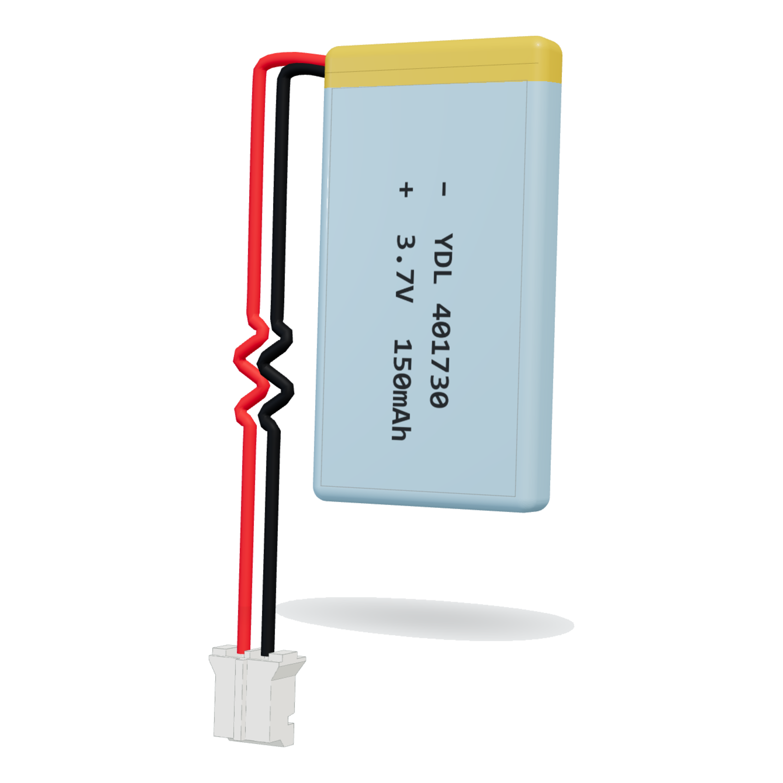 YDL 401730 150mAh 3.7V lithium polymer battery, 4x17x32mm, PH2.0 connector