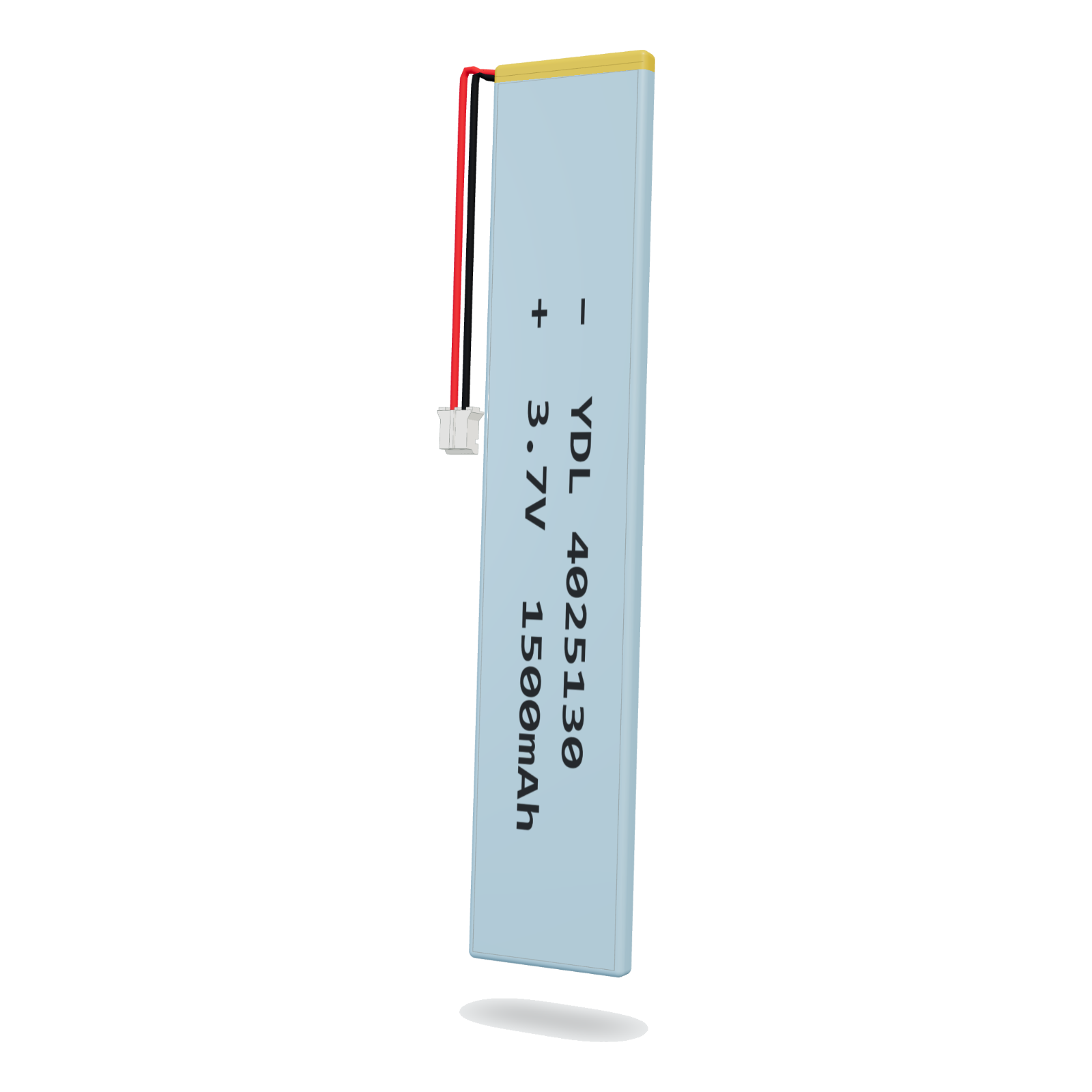 YDL 4025130 1500mAh 3.7V lithium polymer battery, 4x25x132mm, PH2.0 connector
