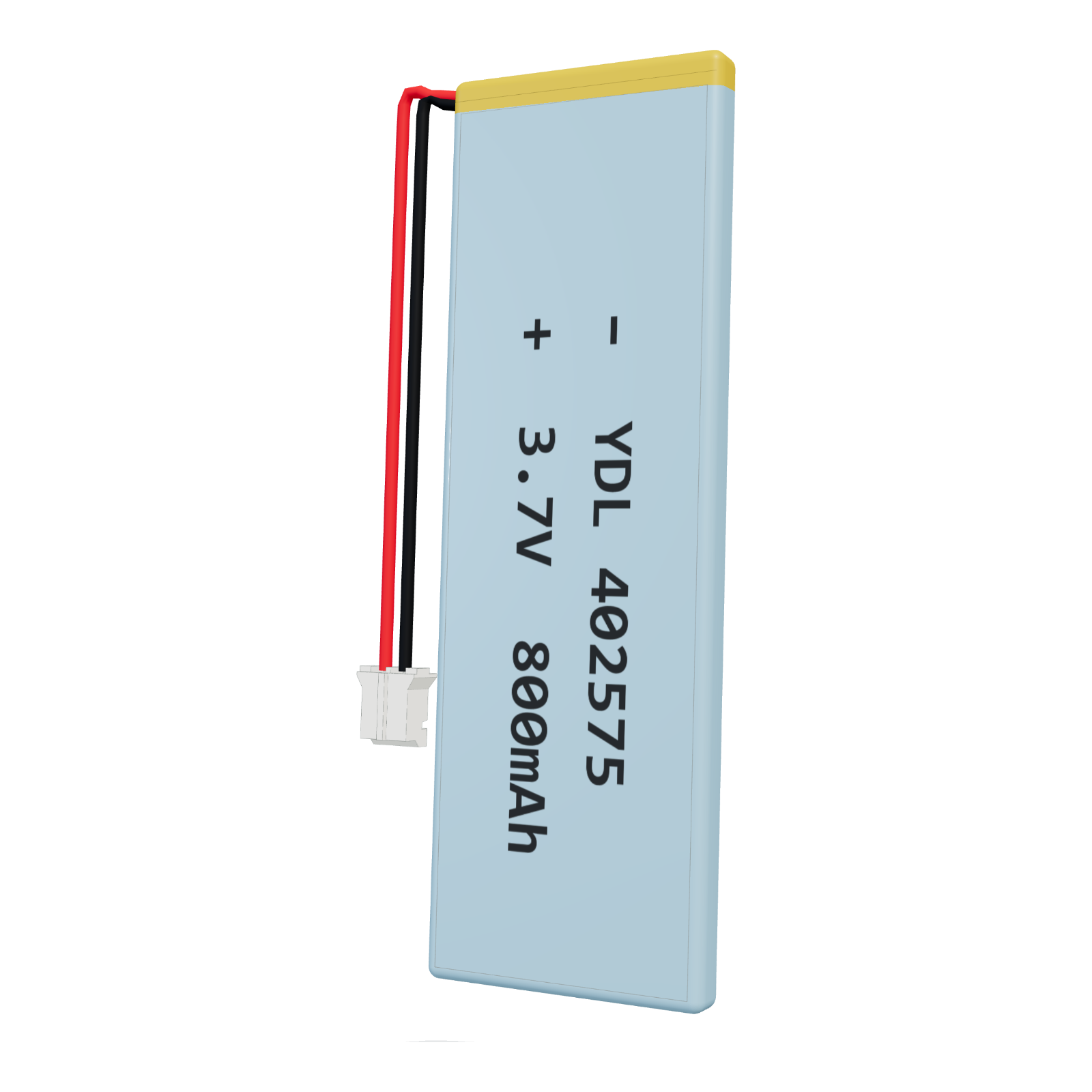 YDL 402575 800mAh 3.7V lithium polymer battery, 4x25x77mm, PH2.0 connector