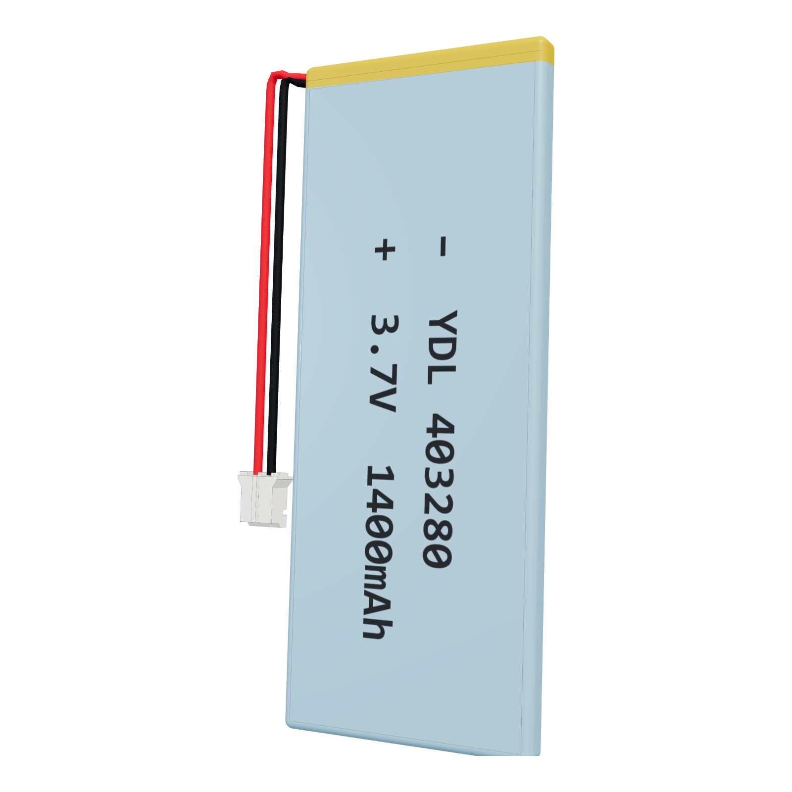 YDL 403280 1400mAh 3.7V lithium polymer battery, 4x32x82mm, PH2.0 connector
