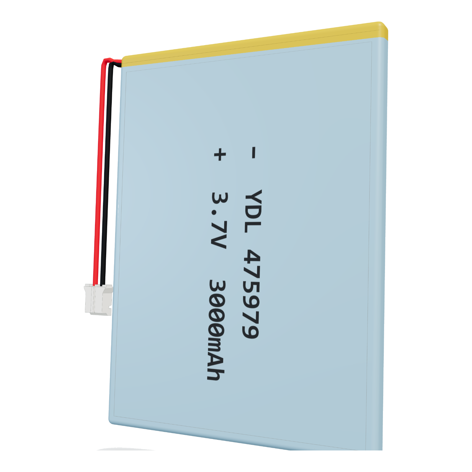 YDL 475979 3000mAh 3.7V lithium polymer battery, 4.7x59x81mm, PH2.0 connector