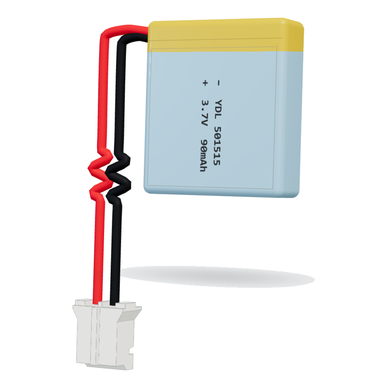 YDL 501515 90mAh 3.7V lithium polymer battery, 5x15x17mm, PH2.0 connector