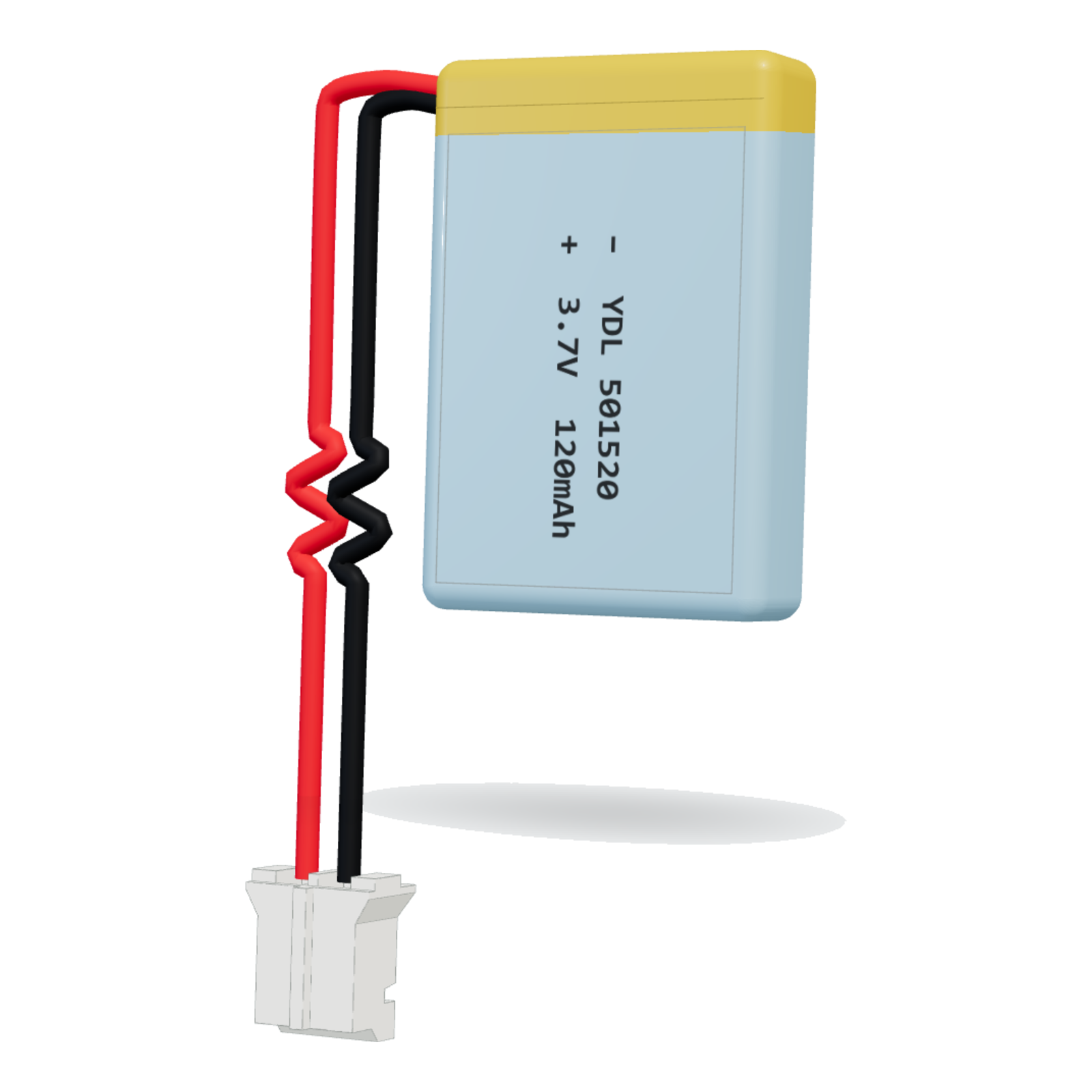 YDL 501520 120mAh 3.7V lithium polymer battery, 5x15x22mm, PH2.0 connector