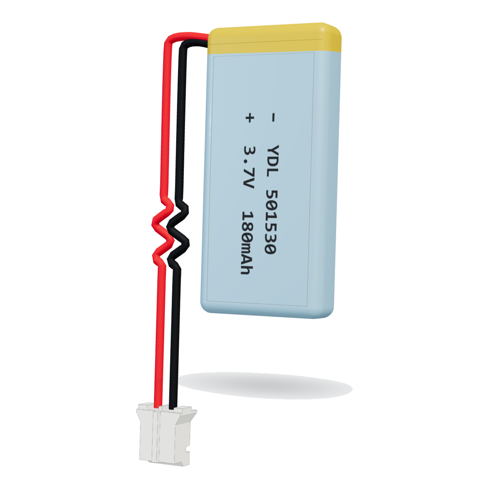 YDL 501530 180mAh 3.7V lithium polymer battery, 5x15x32mm, PH2.0 connector