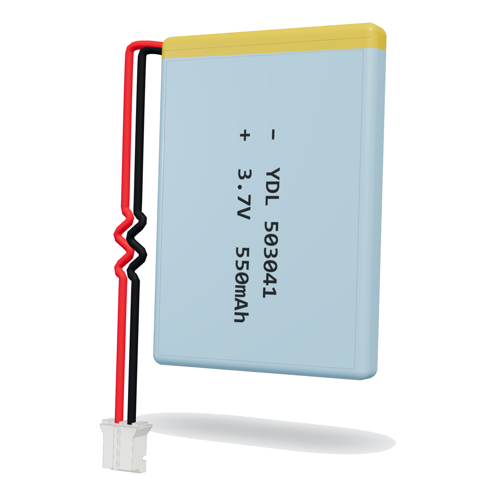 YDL 503041 550mAh 3.7V lithium polymer battery, 5x30x43mm, PH2.0 connector