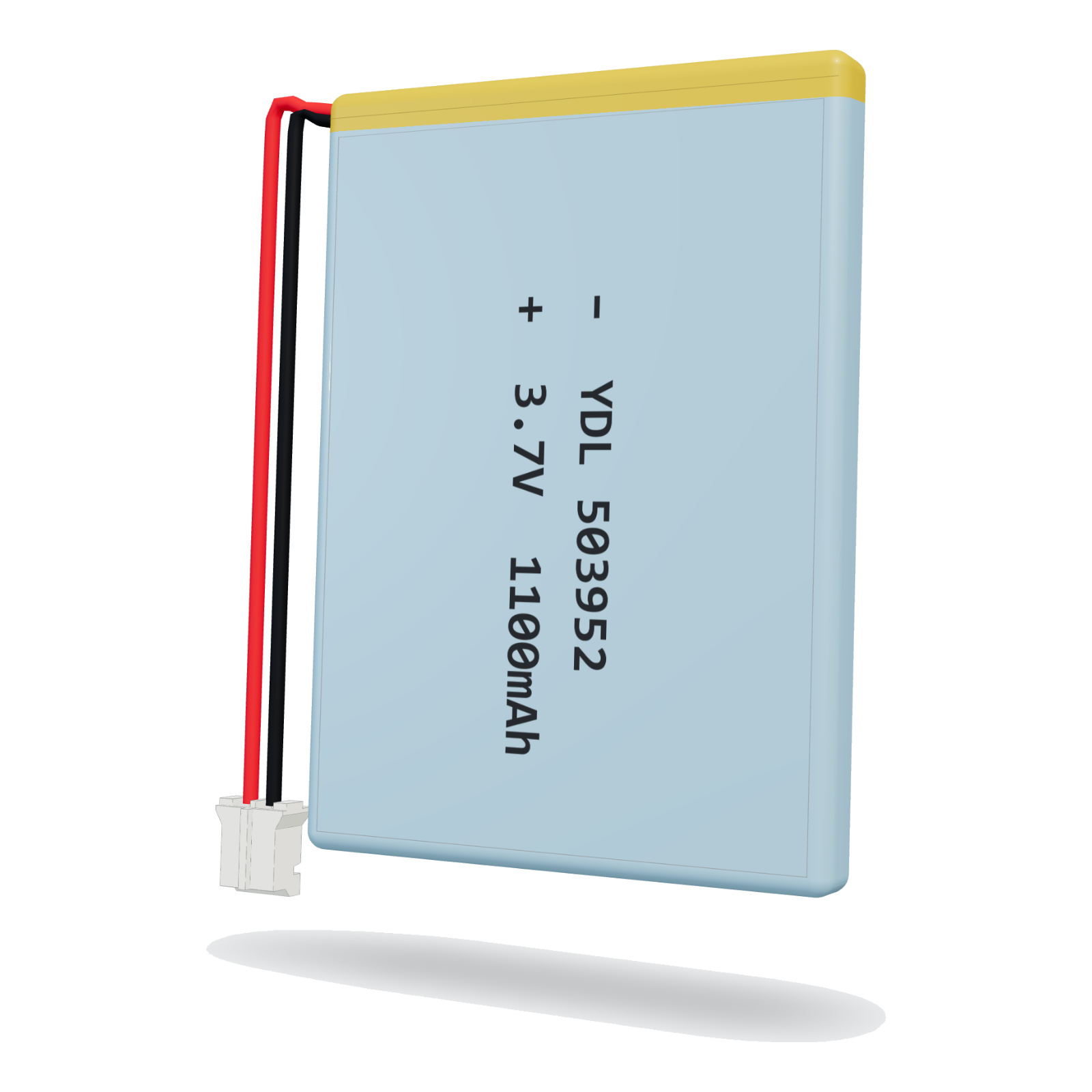 YDL 503952 1100mAh 3.7V lithium polymer battery, 5x39x54mm, PH2.0 connector