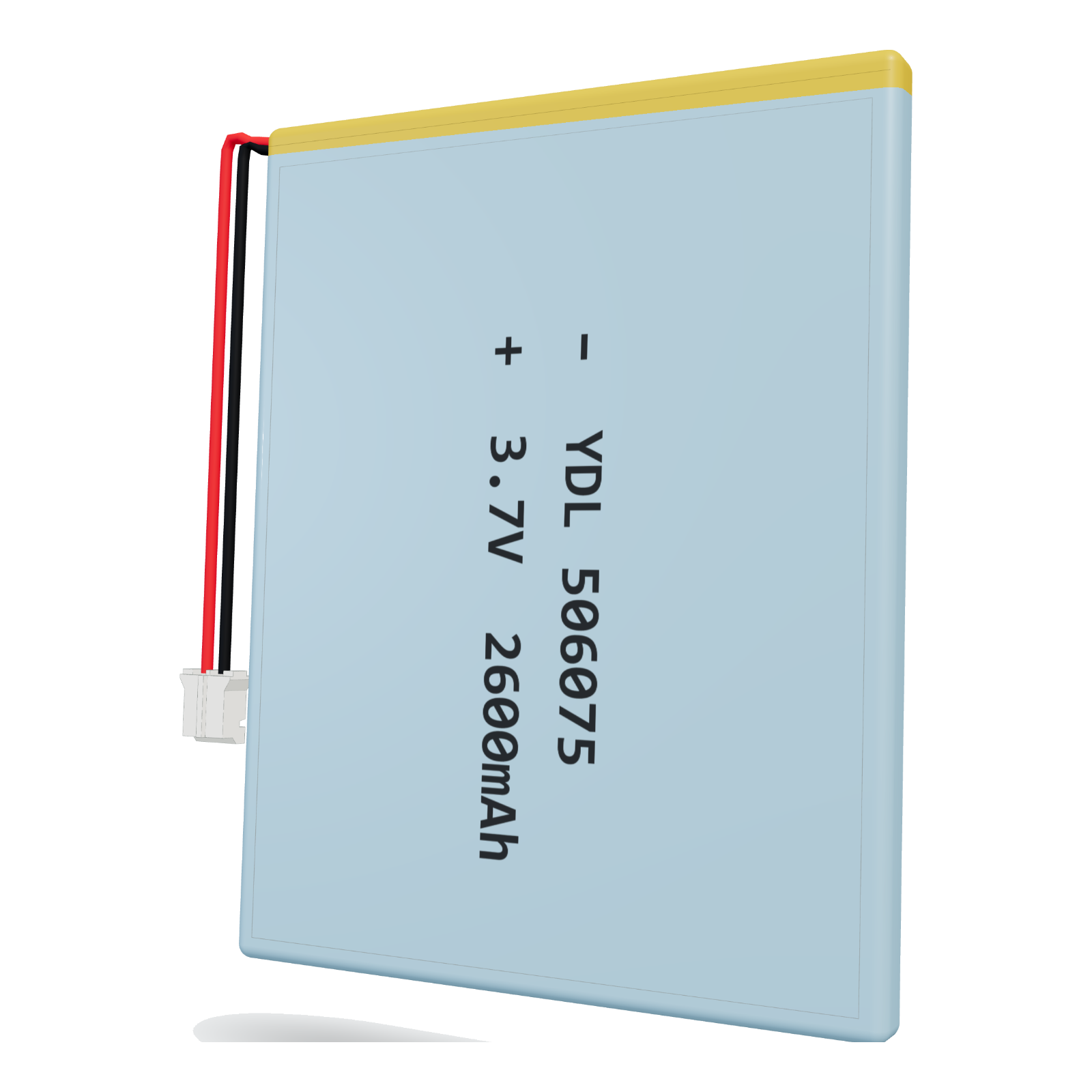 YDL 506075 2600mAh 3.7V lithium polymer battery, 5x60x77mm, PH2.0 connector