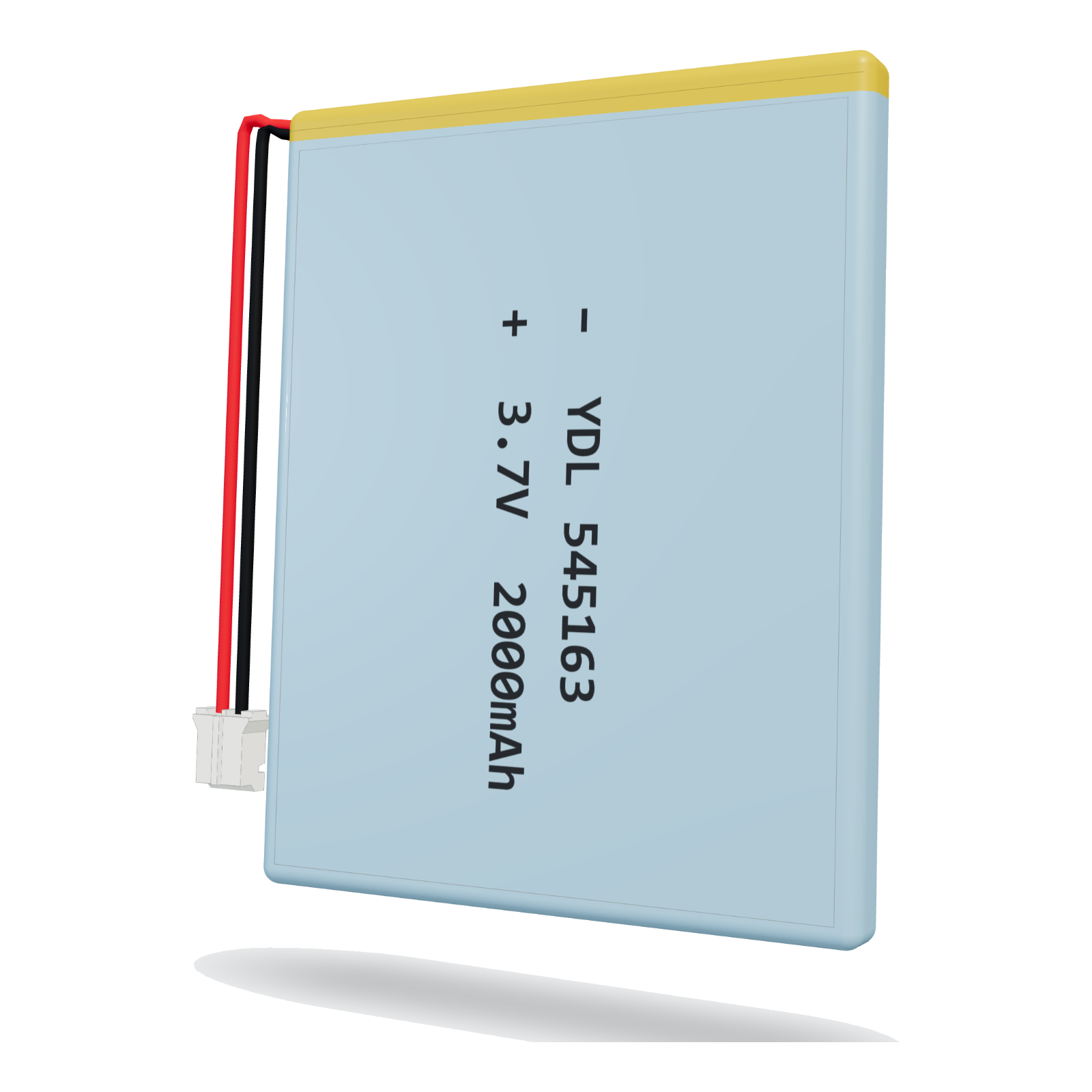 YDL 545163 2000mAh 3.7V lithium polymer battery, 5.4x51x65mm, PH2.0 connector