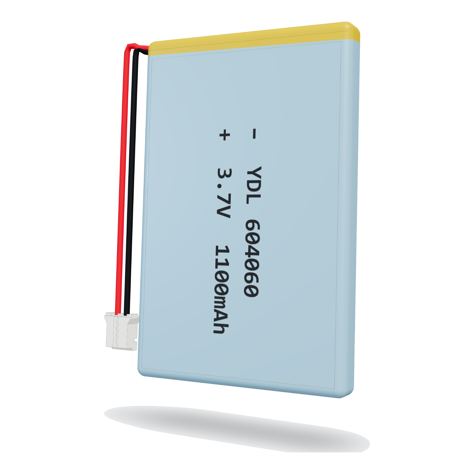YDL 604060 1100mAh 3.7V lithium polymer battery, 6x40x62mm, PH2.0 connector