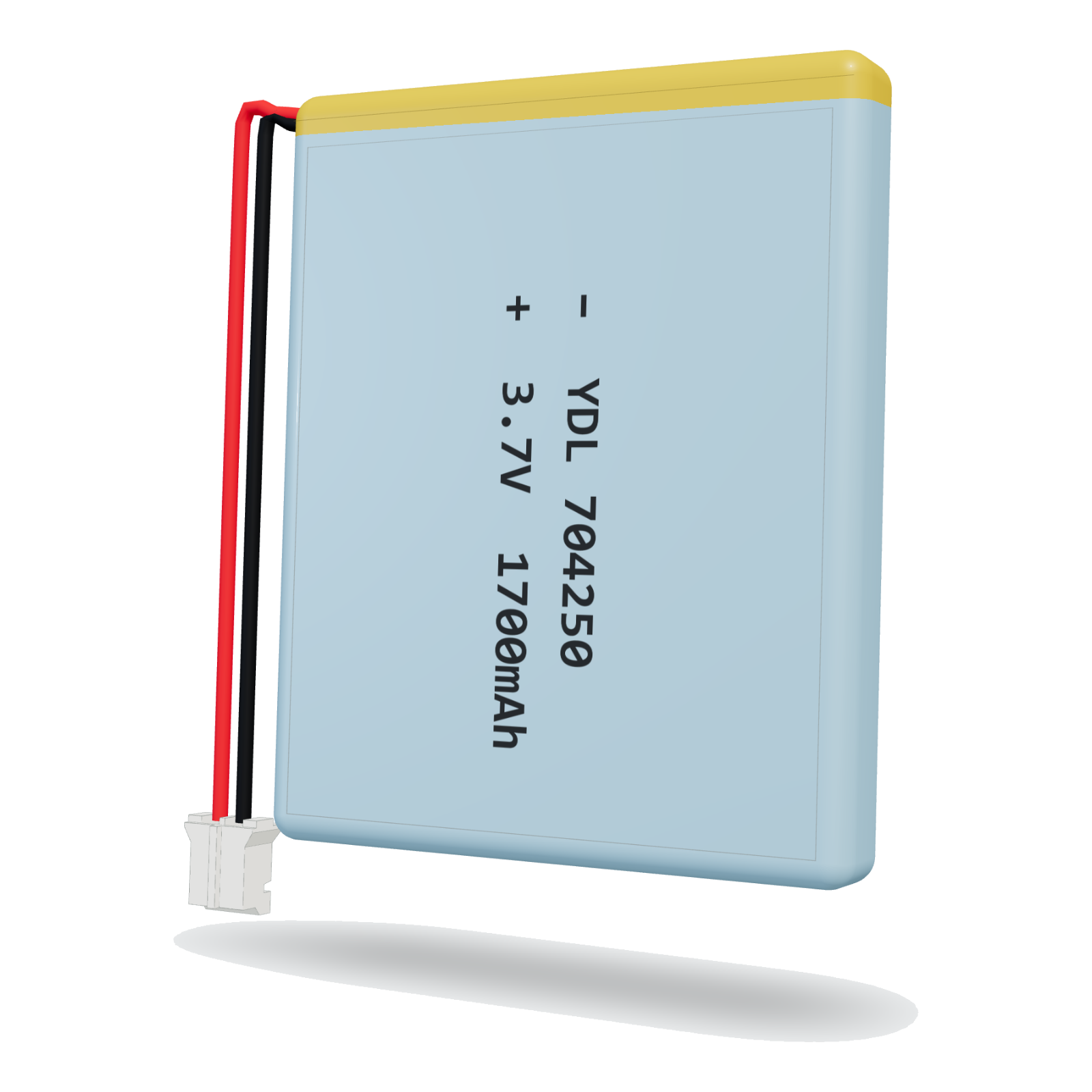YDL 704250 1700mAh 3.7V lithium polymer battery, 7x42x52mm, PH2.0 connector