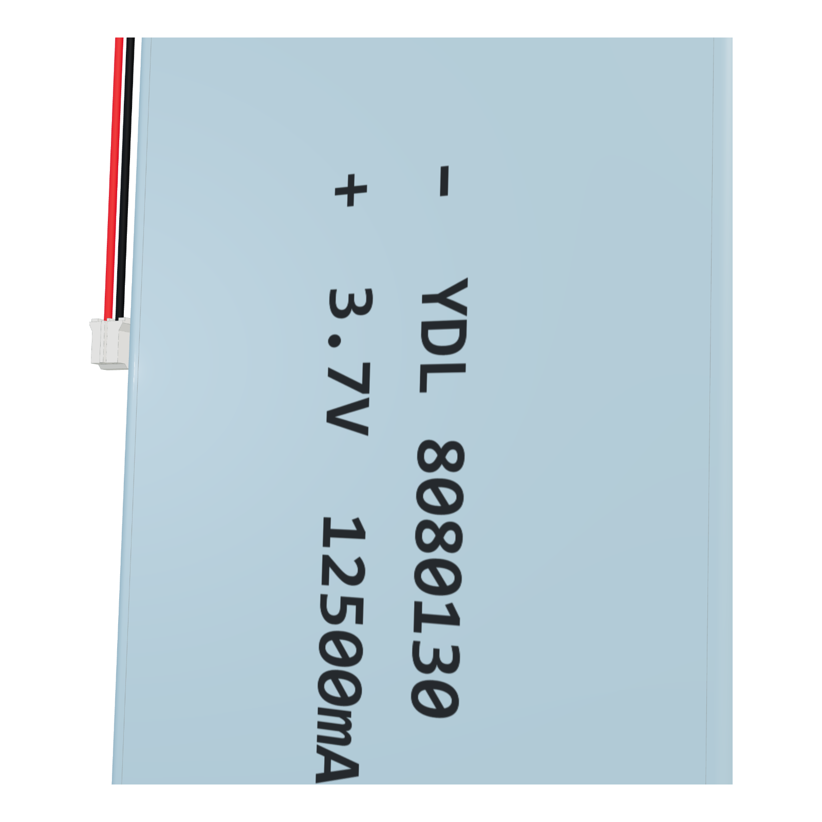 YDL 8080130 12500mAh 3.7V lithium polymer battery, 8x80x132mm, PH2.0 connector