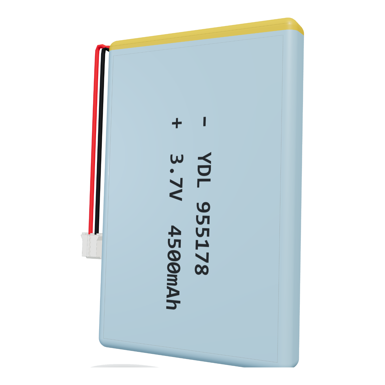YDL 955178 4500mAh 3.7V lithium polymer battery, 9.5x51x80mm, PH2.0 connector