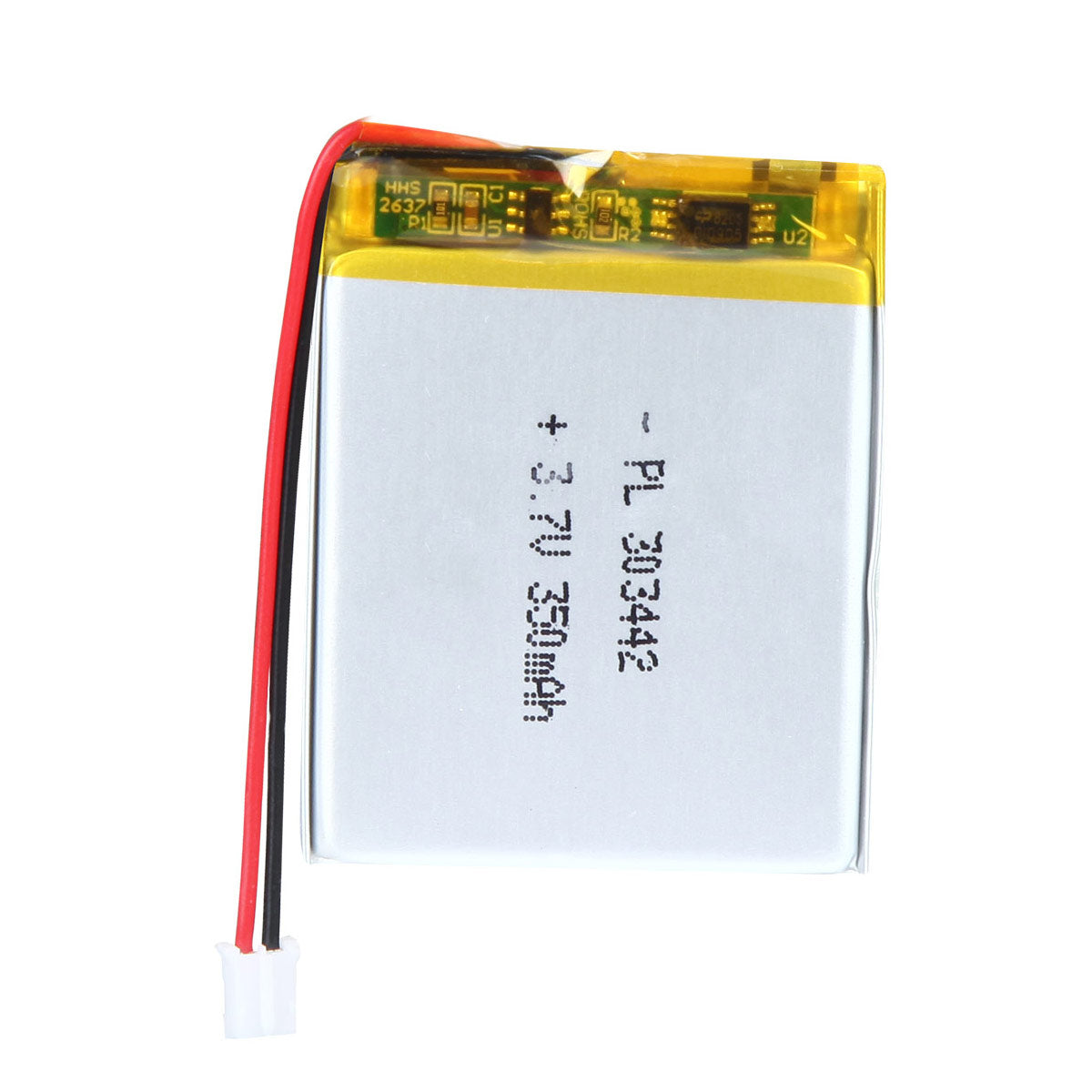 3.7V 350mAh 303442 재충전용 리튬 중합체 건전지 길이 44mm