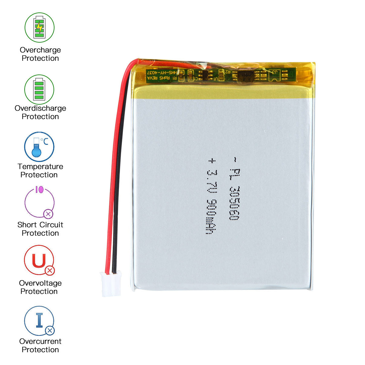 3.7V 900mAh 305060 Rechargeable Lithium Polymer Battery