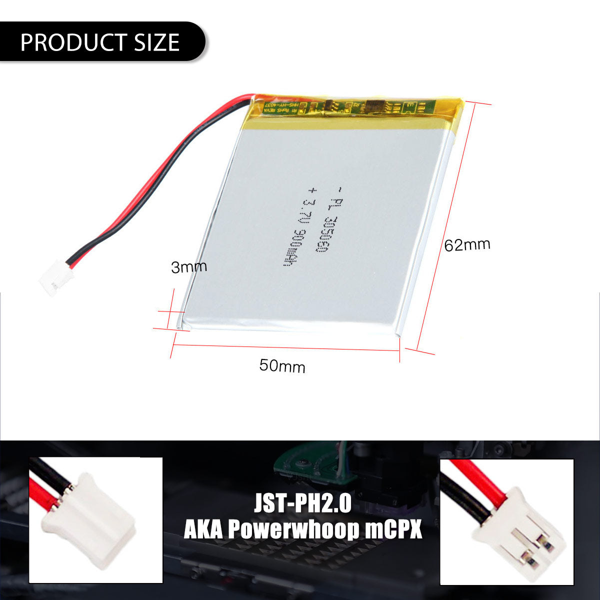 3.7V 900mAh 305060 Rechargeable Lithium Polymer Battery