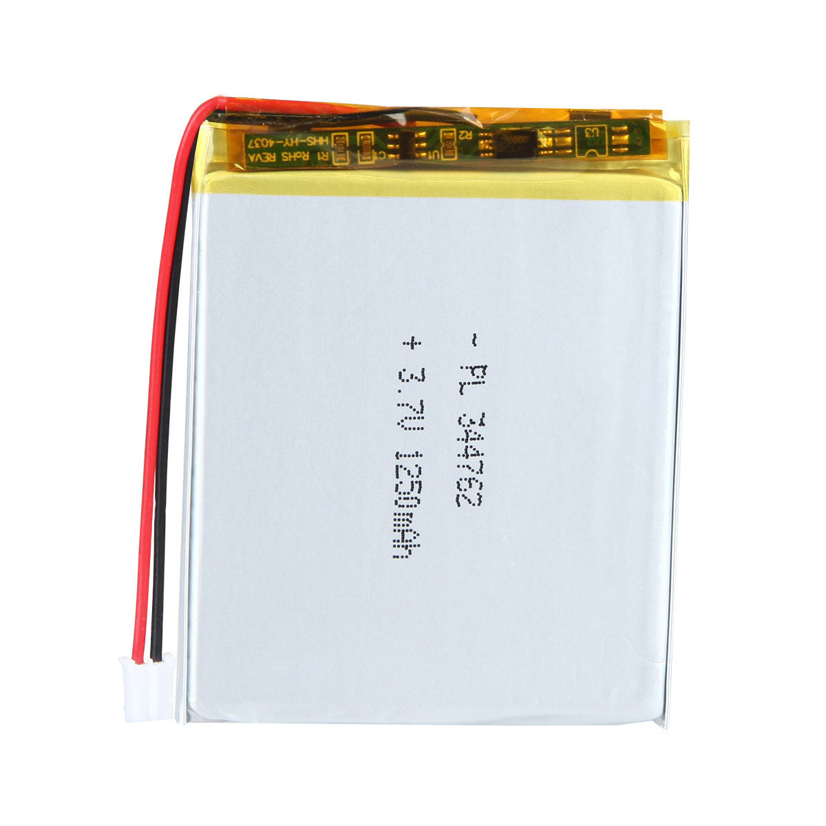 3.7V 1250mAh 344762 充電式リチウムポリマー電池