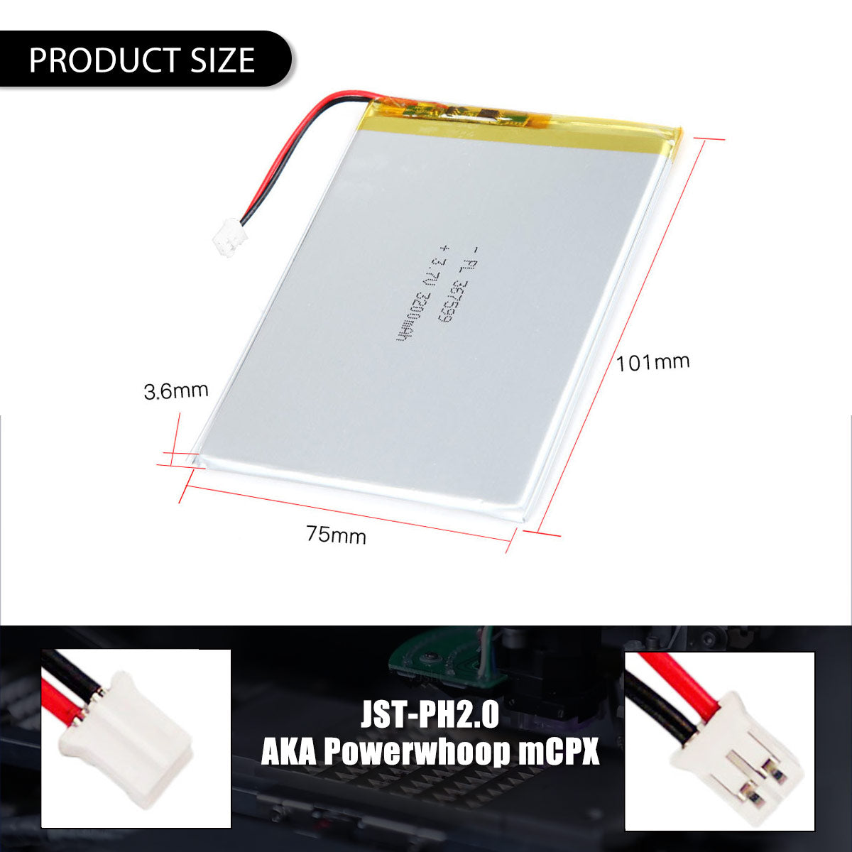 3.7V 3200mAh 367599 Rechargeable Lithium Polymer Battery