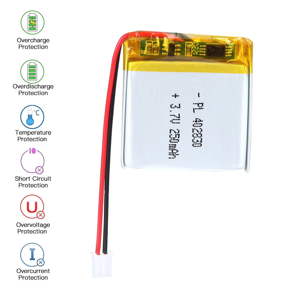 3.7V 250mAh 402830 充電式リチウムポリマー電池