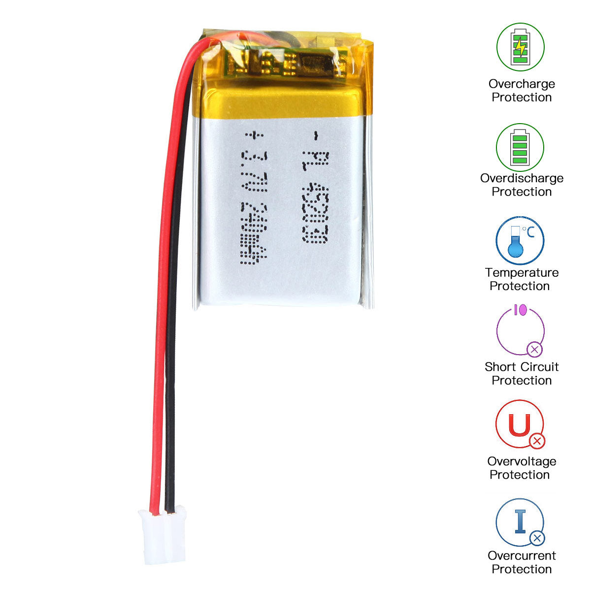 3.7V 240mAh 452030 재충전용 리튬 중합체 건전지 길이 32mm