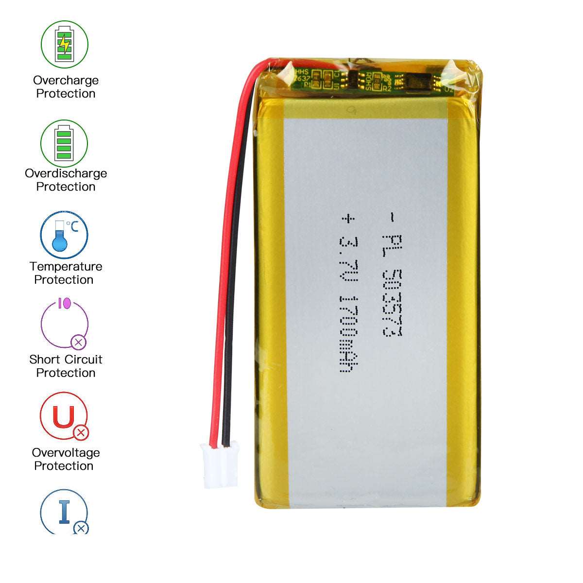 US free ship 3.7V 1700mAh 503573 Lithium Polymer Ion Rechargeable Li-Po Battery