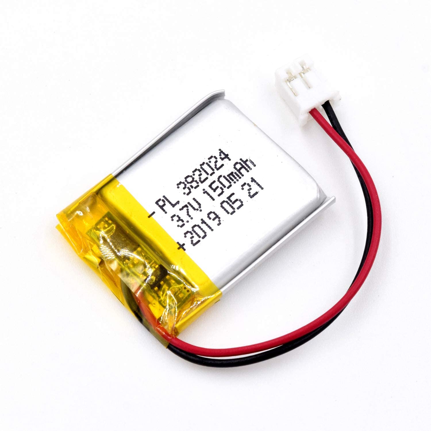 YDL 3.7V 150mAh 382024 Rechargeable Lithium Polymer Battery Length 26mm