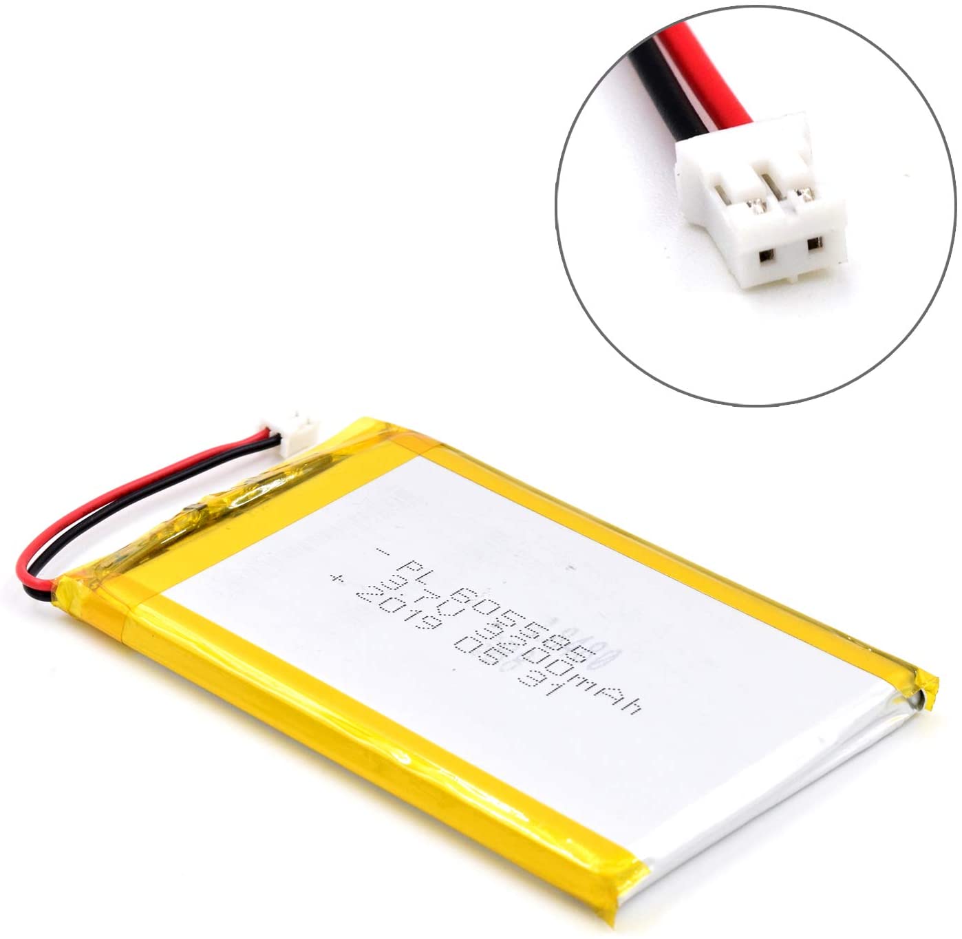 YDL 3.7V 3200mAh 605585 Rechargeable Lithium Polymer Battery Length 87mm