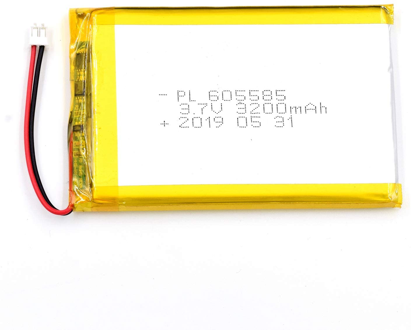 YDL 3.7V 3200mAh 605585 Rechargeable Lithium Polymer Battery Length 87mm