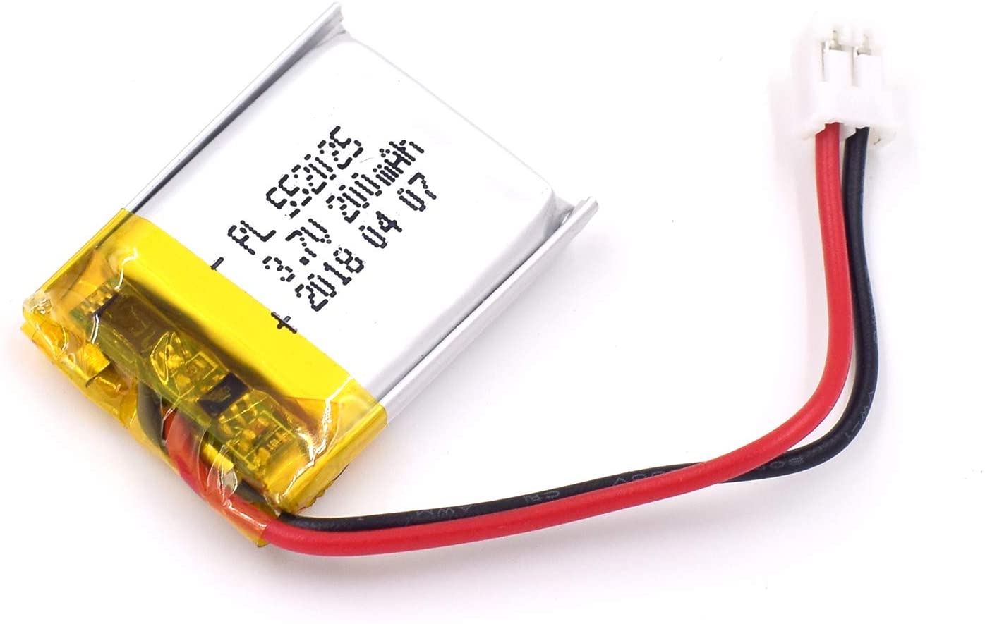 YDL 3.7V 200mAh 552025 Rechargeable Lipo Battery with JST Connector - YDL Battery