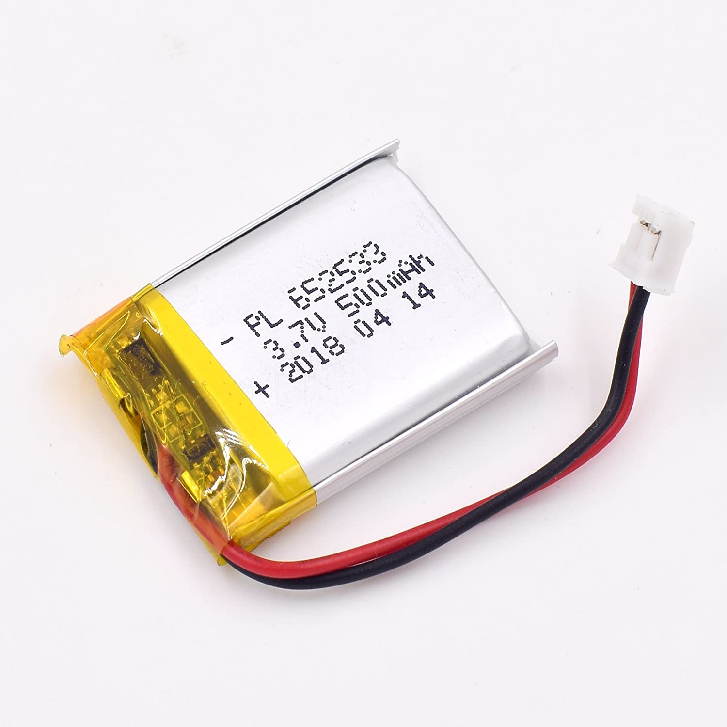 YDL 3.7V 500mAh 652533 충전식 리튬 폴리머 배터리 길이 35mm