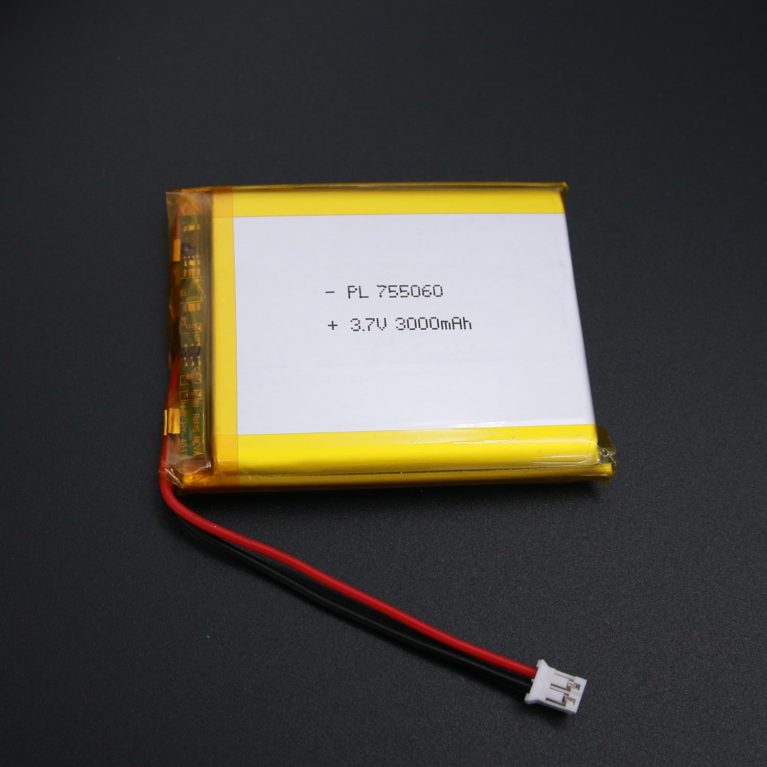 YDL 755060 3000mAh リチウムポリマーバッテリー