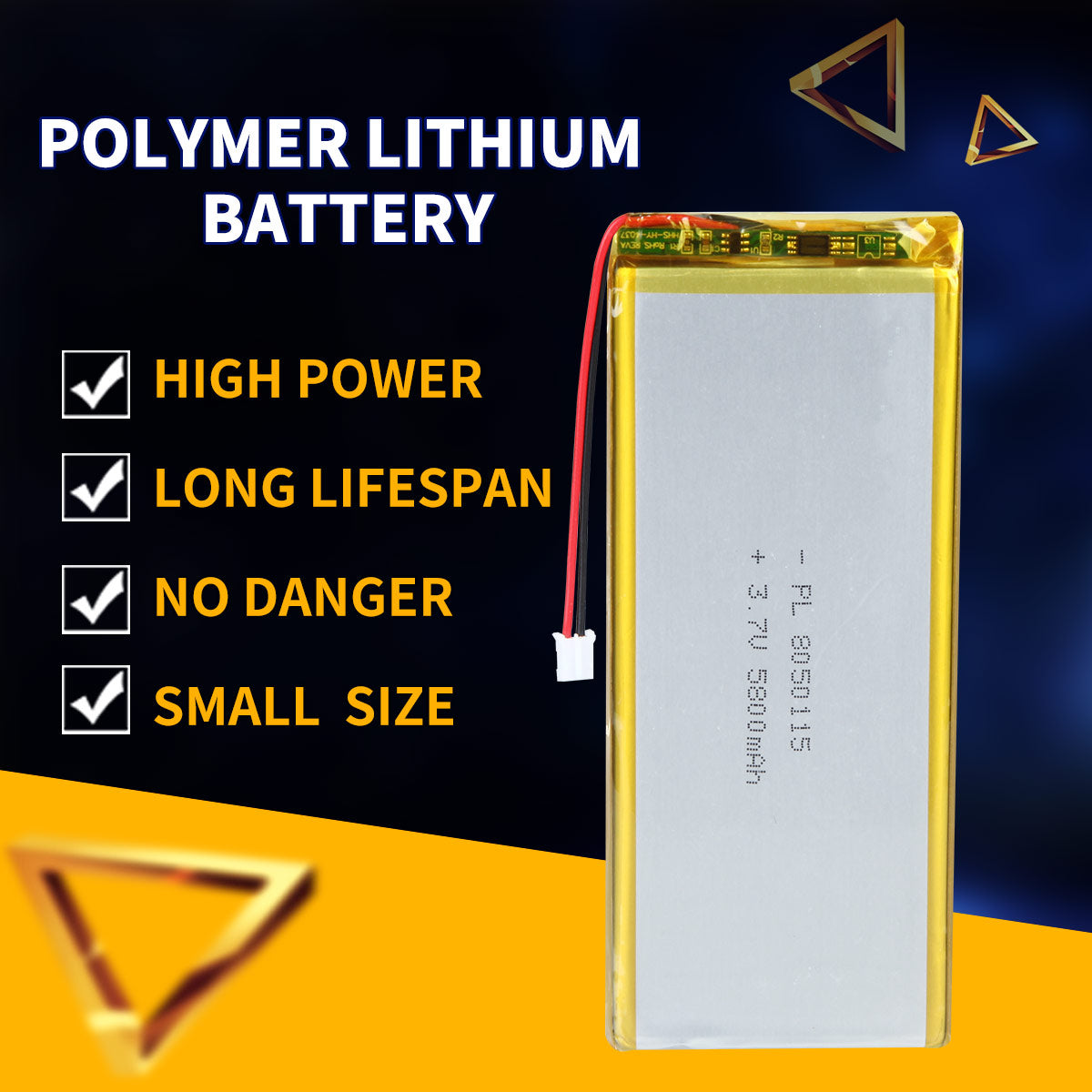 3.7V 5800mAh 8050115 充電式リチウムポリマー電池