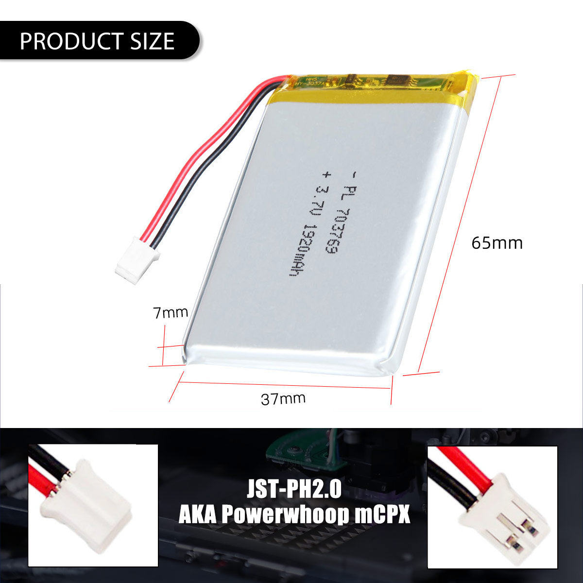 Batería recargable de polímero de litio YDL 3,7 V 1920 mAh 703769