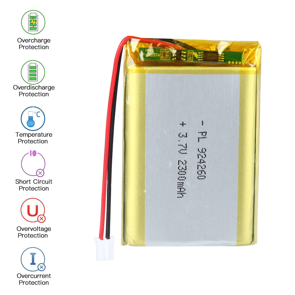 3.7V 2300mAh 924260 充電式リチウムポリマー電池